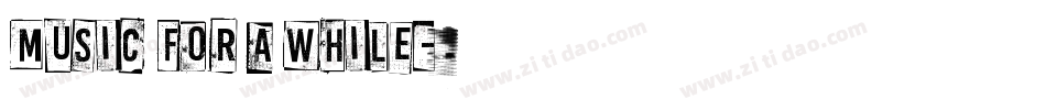Music for a While字体转换